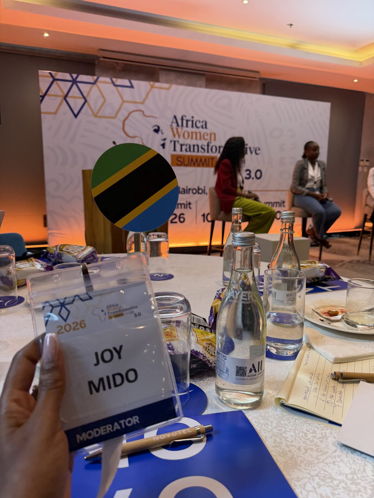 Joy Mido networking at the Africa Women Transformative Summit
