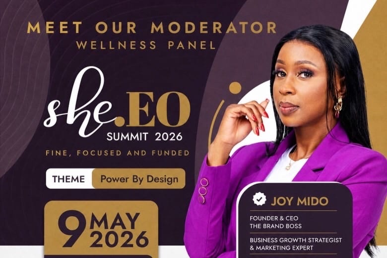 Joy Mido SHE-EO Summit moderator poster